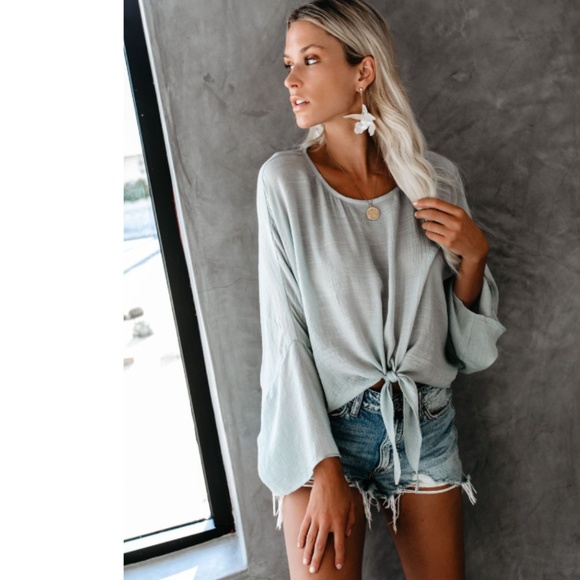 AGATA Tie Front Top - Picture 2 of 8